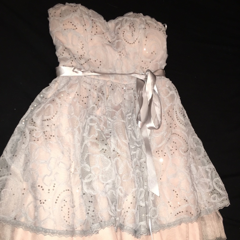 Strapless homecoming princess dress